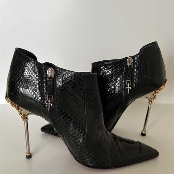 Cesare Paciotti Snakeskin Bootie Ankle Boots Size 8.5 - Picture 6 of 7